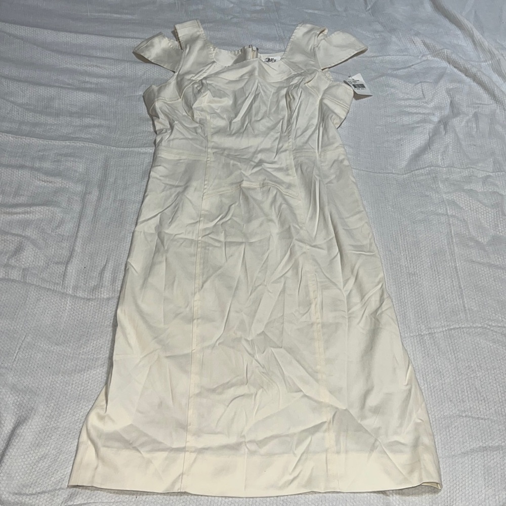 BNWT An Original Milly of New York Off White Sleeveless Sheath Dress 6